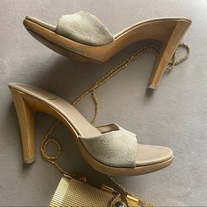 Gucci Slides - Wooden Heel